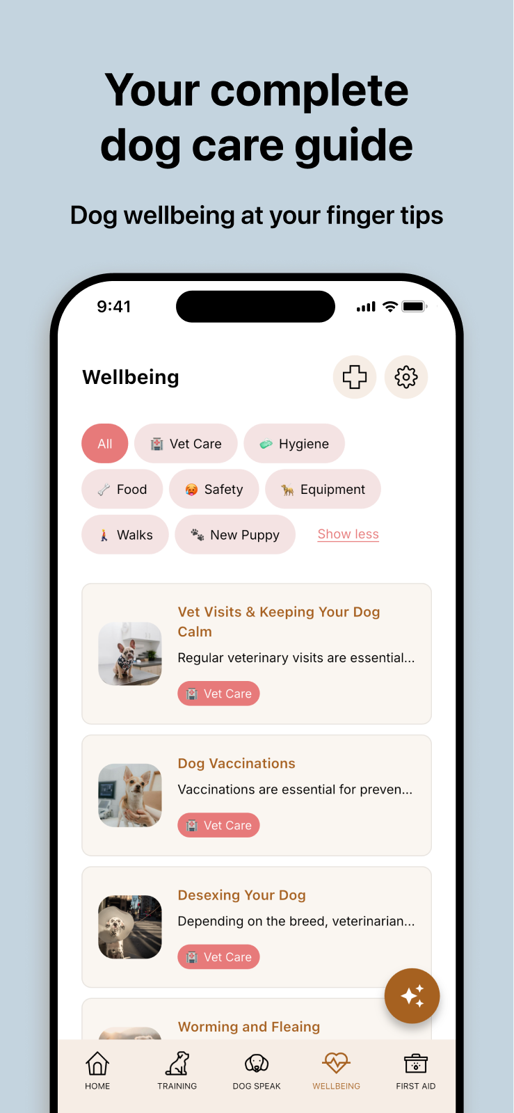 App Store artwork: Your complete dog care guide